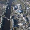 Oblique aerial view of The Hydro and Scottish Exibition and Conference Centre, looking to the WNW.