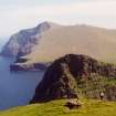 St Kilda, Soay. View of altar with Hirta in the distance. Photograph by Stuart Murray.
