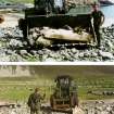 1997-02. Clearing 1970s rubble which had been half buried in the storm beach.