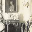 Interior view of Balmacaan House showing detail of Sir Joshua Reynolds' portrait.
Titled: 'Two other views of the little drawing room.'
PHOTOGRAPH ALBUM No.32: BALMACAAN ALBUM.