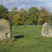 Pair of standing stones, view from south east
