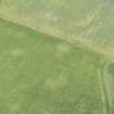 Oblique aerial view of the cropmarks of the palisaded enclosure, looking NE.