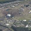 Oblique aerial view of the T in the Park festival at Balado, looking SSW.