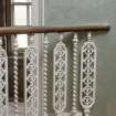 Interior. First floor. Main staircase. Detail of balustrade.