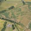 Oblique aerial view of the cropmarks at Marlefield, looking south.