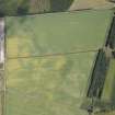 Oblique aerial view of the cropmarks at Mains of Innerpeffray, looking NE.