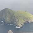 General oblique aerial view of Boreray, St Kilda, looking to the ESE.