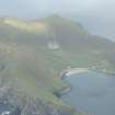 General oblique aerial view of Hirta, St Kilda, centred on Village Bay, looking to the NNW.