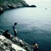 Stuart Murray, Mary Harman and S Rae roping off the pitch, Stac Lee.