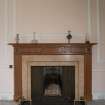 Interior, detail of drawing room fireplace.