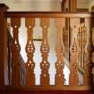 Interior, detail of pierced flat balusters.