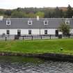 Lock Keepers Cottages Corpach looking N across canal. Ardnave to left Ardbeg to right 