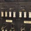 Ground floor, detail of fuses on lighting panels no.1 and no.2