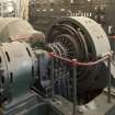 Ground floor, rotary converter no. 2. converter body and slip ring visible, exciter on left