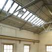 Ceiling, fanlight, roof trusses and crane track from gantry