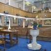 Interior. General view to rear of church, taken from the chancel area.