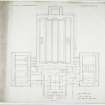 Plan of Foundations. County Room No. I.
Lithograph copy of drawings by John Cunningham, Archt.