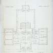 Plan of Principal Floor. County Room No. II (2)
Lithograph copy of drawings by John Cunningham, Archt.