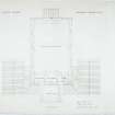 Plan of Upper Floor. County Room No. III.
Lithograph copy of drawings by John Cunningham, Archt.