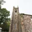 General view of parish church tower showing blind windows taken from the south.