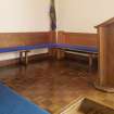 Interior. View of chancel area showing parquet flooring..