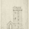 West elevation of tower, St Serf's Church, Dysart.