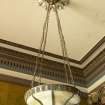 Ground floor, entrance hall, detail of ceiling light fitting