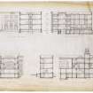 Sections D-D, E-E, F-F, G-G and H-H
Signed "Carr & Howard, Architects, 110 Old Brompton Road, SW7. Drawing No.17. Jan 1950"