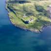 Aerial photograph of Duart Castle and Point looking south. The wreck lies just to the left of the point.