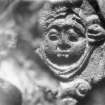 A segment of the concretion surrounding the sword-hilt (DP92/178) retains impressions of its original decoration, including the face of a putto or cherub. (Colin Martin)