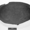 Pewter plate (DP99/026). Scale 5 centimetres. (Colin Martin)