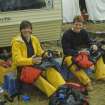 Neil Dobson (left) and Mark Lawrence check diving gear at the start of the 1994 season. (Colin Martin)
