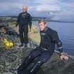 Dr Colin Martin and Graham Scott prepare to dive. (Edward Martin)