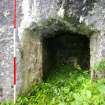 The outer draw-hole of the right-hand pot, with the fore-shed abutting on the left. Scale 2 metres. (Colin Martin)