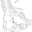 General plan of the kiln site and its surroundings. The quarry is towards the top. (Colin Martin)