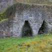 Kiln frontage with two corbelled draw-holes and a lean-to annexe on the NE side. (Colin Martin)