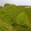 The quarry floor, looking SE. The purpose of the long mounds is not known. (Colin Martin)