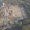 Oblique aerial view of the remains of Inverkip power station during post-demolition clearance, looking to the ENE.