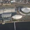 Oblique aerial view of The Hydro and Scottish Exhibition and Conference Centre, looking to the NNE.