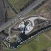 Oblique aerial view of the Kelpies, looking E.