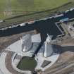 Oblique aerial view of the Kelpies, looking WSW.