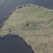 Oblique aerial view of St Serf's, Loch Leven, looking WSW.