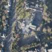 Oblique aerial view of the Viewforth Local Government Offices, Stirling, during demolition, looking NNW.