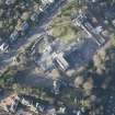 Oblique aerial view of the Viewforth Local Government Offices, Stirling, during demolition, looking NW.