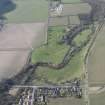 General oblique aerial view of Balgonie Castle, looking WSW.