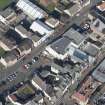 Oblique aerial view of the Leven TA Centre, looking N.