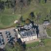 Oblique aerial view of Ratho Park Country House, looking to the N.