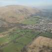 Oblique aerial view of Tillicoultry Golf Course, looking to the NE.