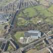 Oblique aerial view of of Tollcross Park and Leisure Centre, looking to the NW.
