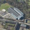 Oblique aerial view of of Tollcross Leisure Centre, looking to the W.